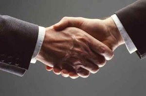 Image of men's hands shaking